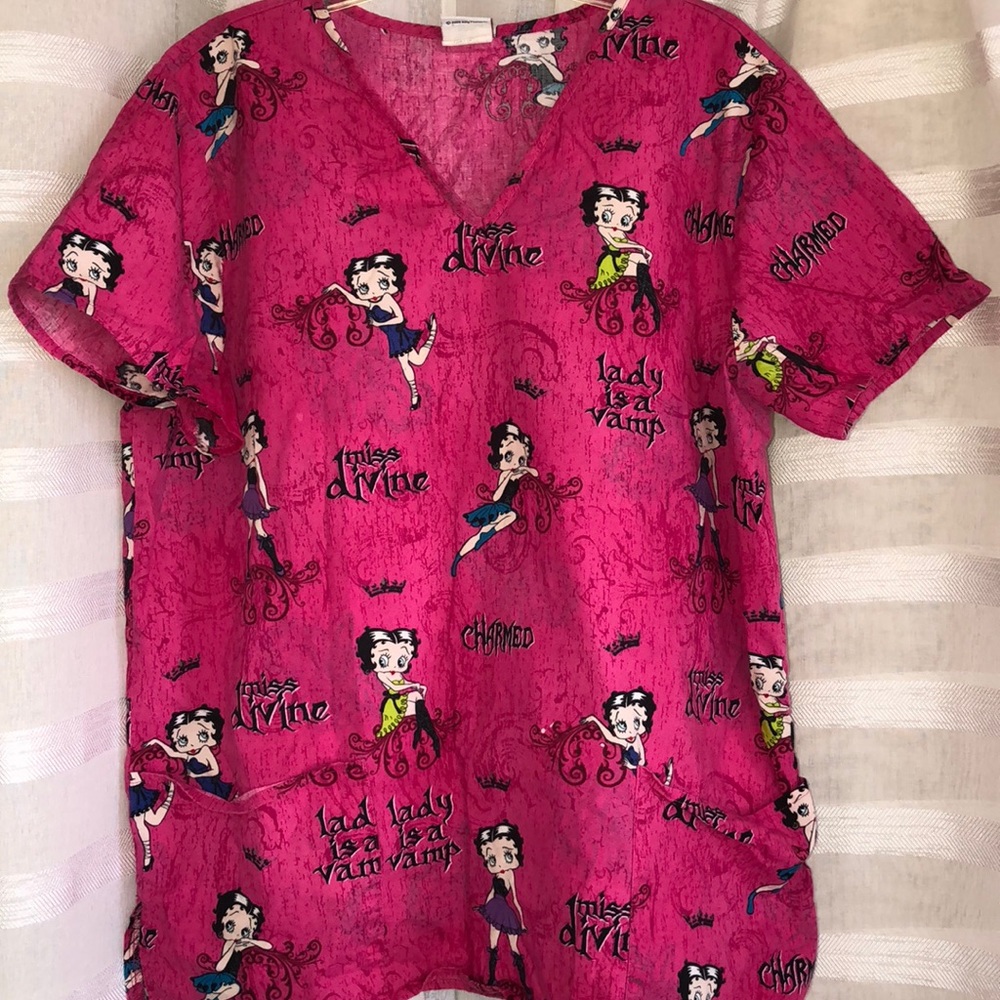 Betty Boop Scrub Top